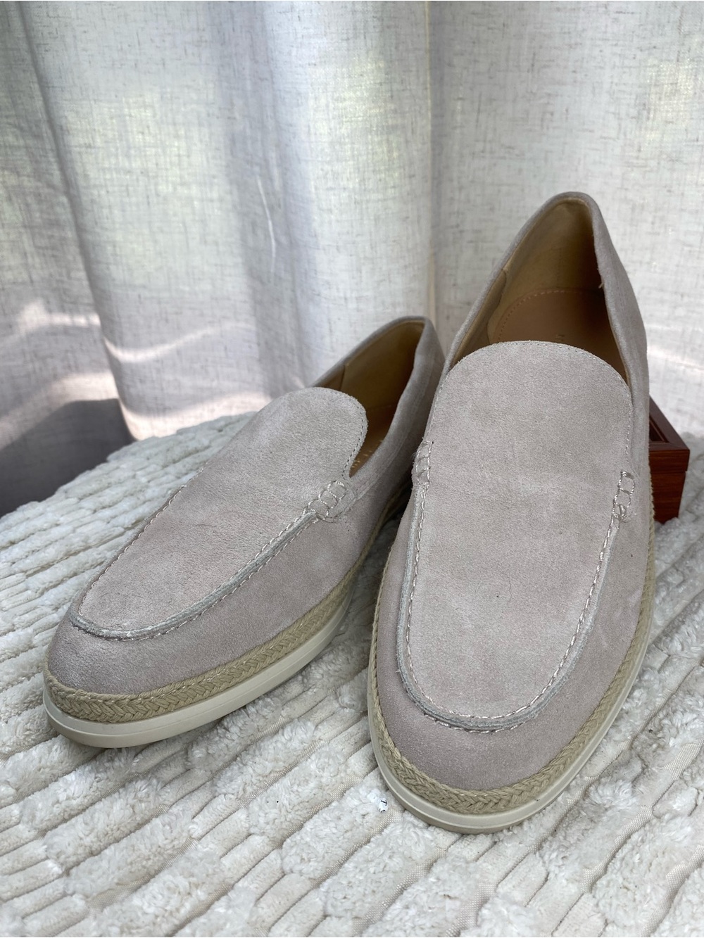 Marc Fisher Mollie Gray Suede Espadrille Loafers 8M